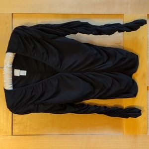 H&M Gathered Blouse Black